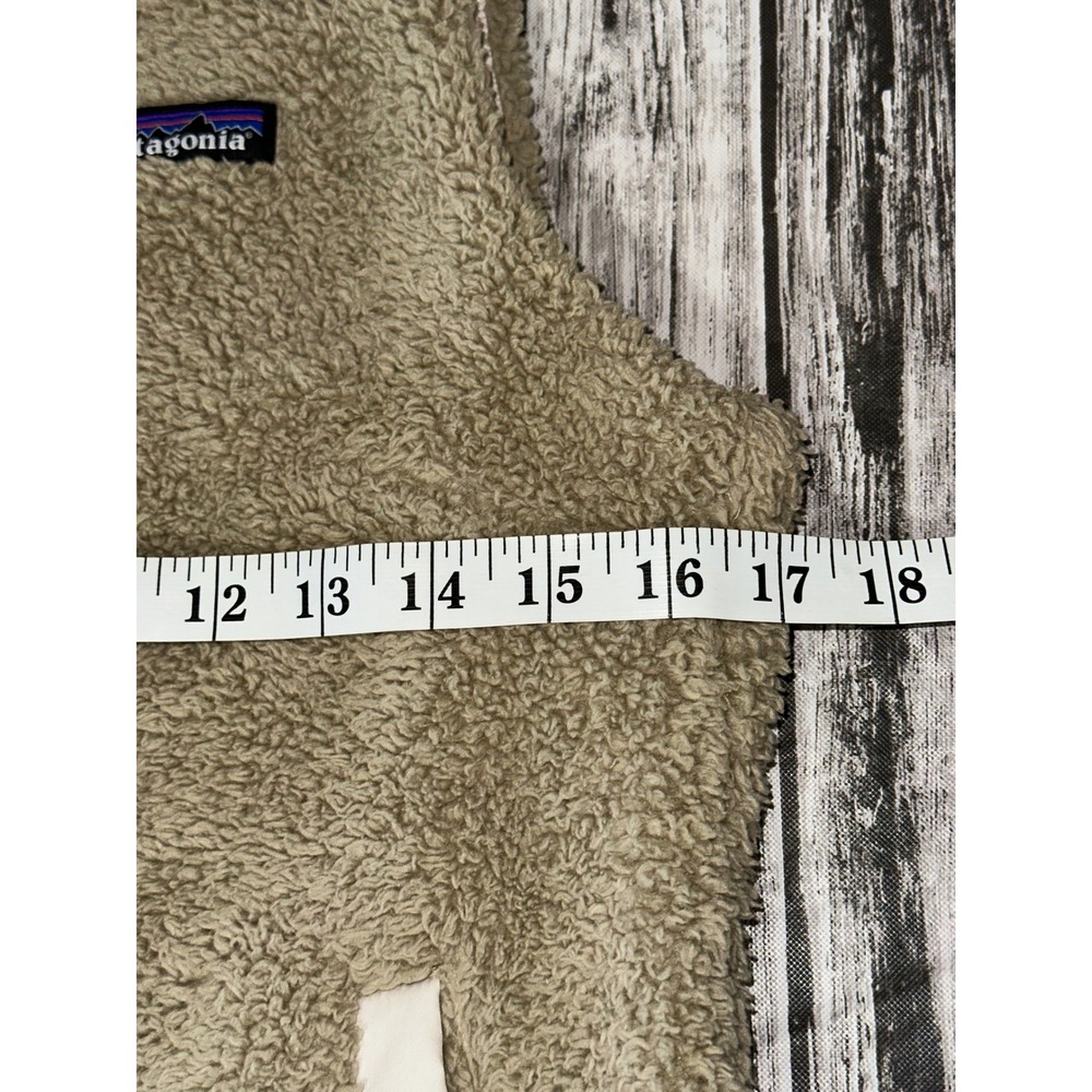 Patagonia Vest Women's Small Tan Los Gatos Sherpa Fleece Pockets Full Zip - Picture 3 of 7